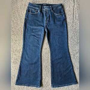 Dark Rich Blue Flared Jeans- Custom Made By Sumissura